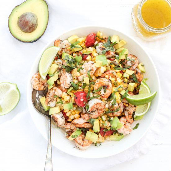 Grilled Shrimp and Corn Salad