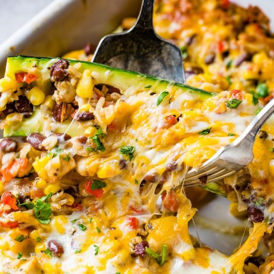 CHEESY HEALTHY MEXICAN ZUCCHINI BOA