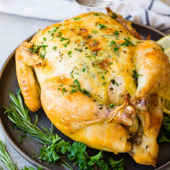 LEMON GARLIC HERB ROASTED CHICKEN