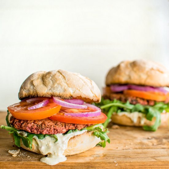 Chickpea and Beetroot Burgers