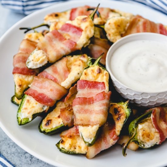 BACON WRAPPED JALAPENO POPPERS