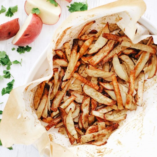 Oven Baked Salt and Vinegar Fries