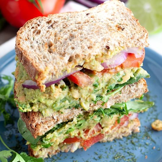 Chickpea Avocado Sandwich