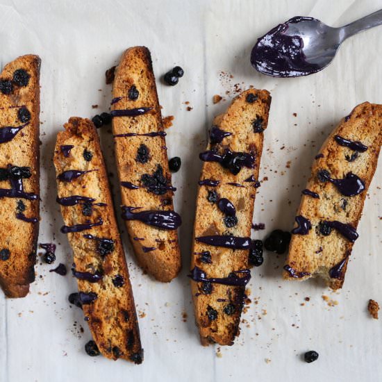 Blueberry Ginger Biscotti