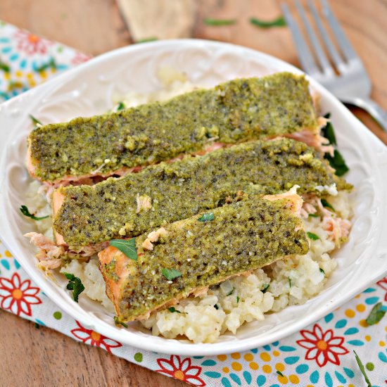 KETO PESTO SALMON BOWL