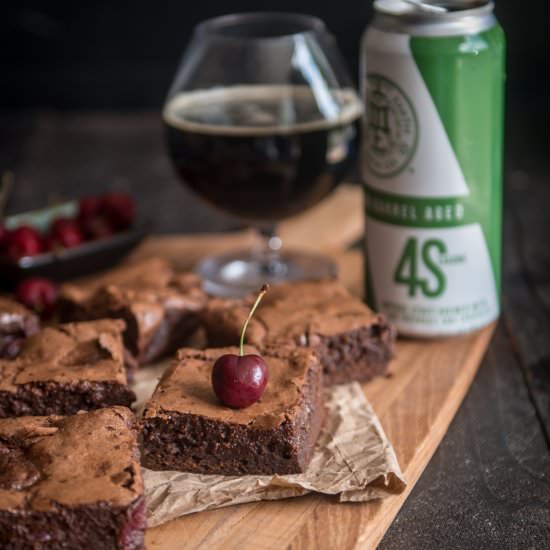 Cherry Stout Beer Brownies