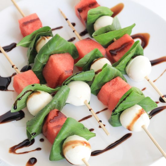 Watermelon Balsamic Skewers