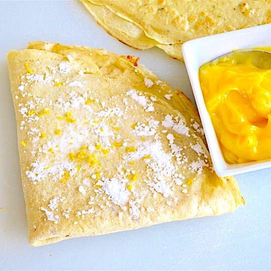 Lavender Lemon Curd Crepes