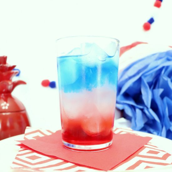 Red White and Blue Layered Cocktail