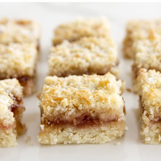 Coconut Jam Bars