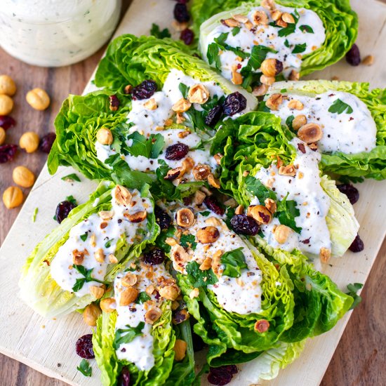 Gem Lettuce Salad With Yogurt Ranch