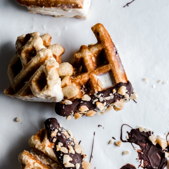 Keto Waffle Ice Cream Sandwich