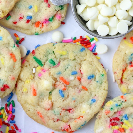 Funfetti White Chocolate Cookies