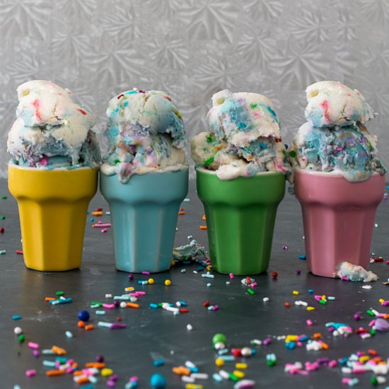 No-Churn Birthday Cake Ice Cream