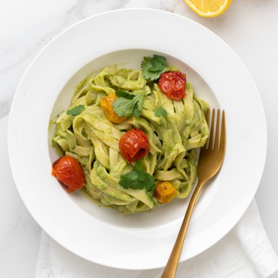 Creamy Avocado Green Pasta