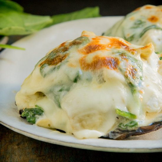 Spinach Artichoke Stuffed Mushrooms