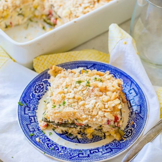 CHEESY ZUCCHINI CORN CASSEROLE