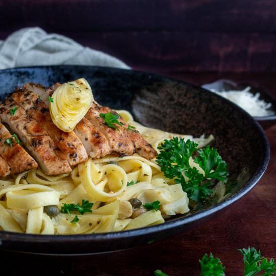 Lemon Artichoke Chicken Pasta