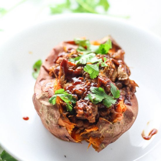 BBQ Stuffed Sweet Potatoes