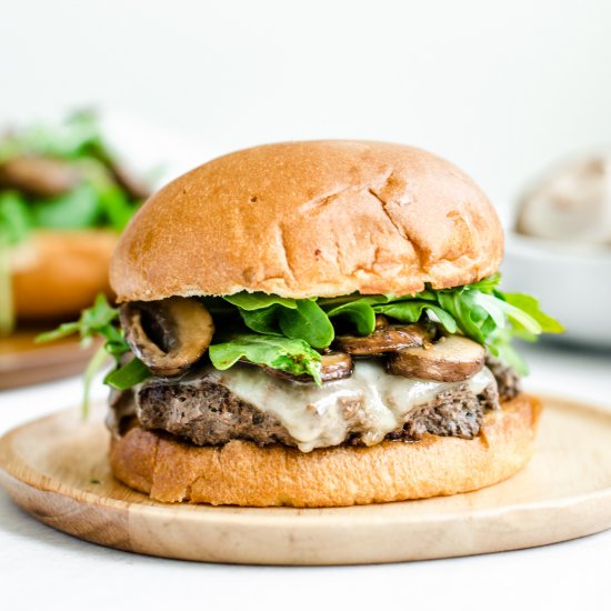 Mushroom Swiss Smash Burgers