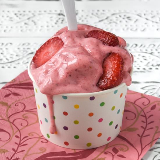 Strawberry and banana ice cream