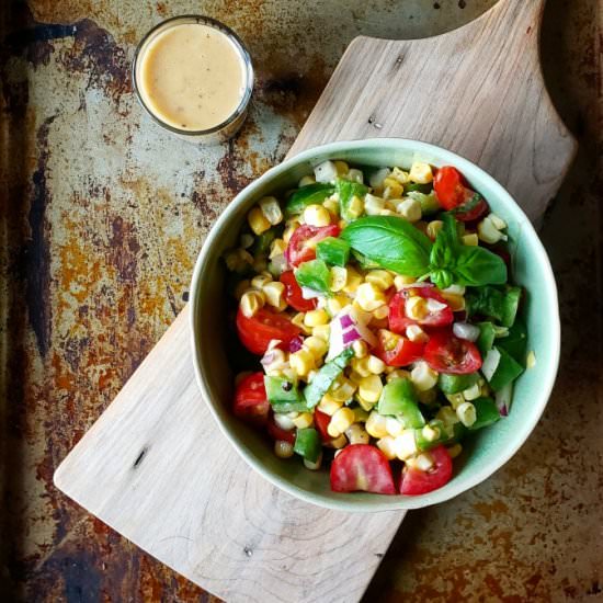 Corn Salad With Sesame Dressing