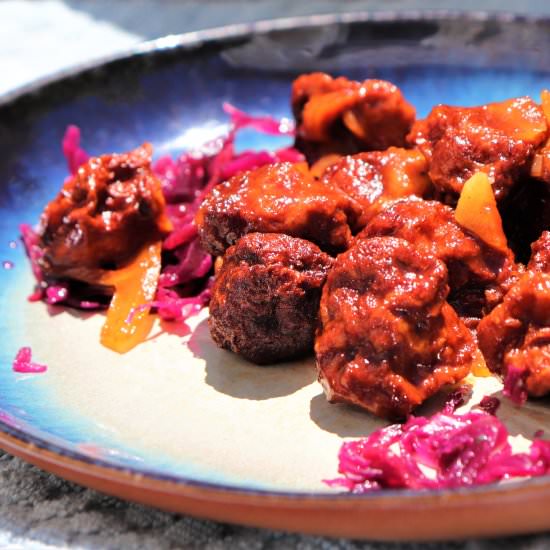 BBQ Braised Air Fried Seitan