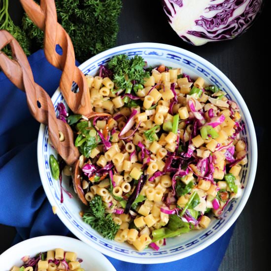 Pea Tendril Vegan Pasta Salad