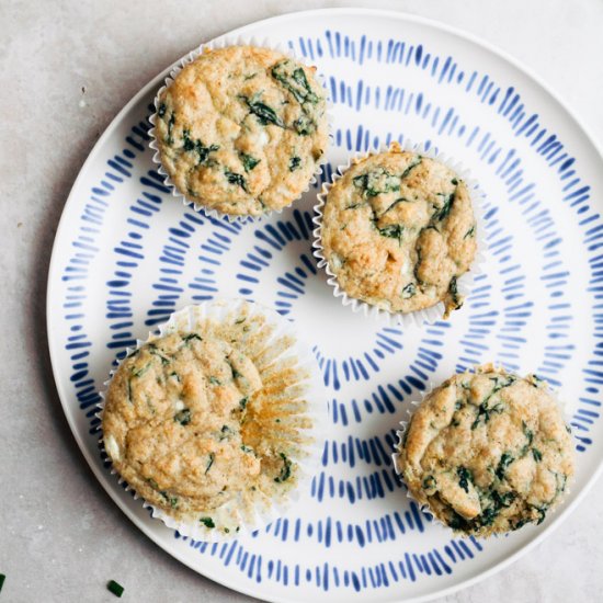 Kid-Friendly Spinach Cheese Muffins