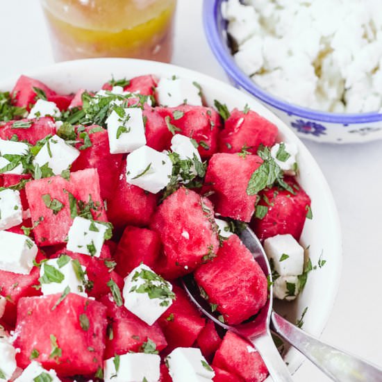 Watermelon Salad with Feta & Mint