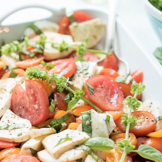 Tomato Basil Mozzerella Salad