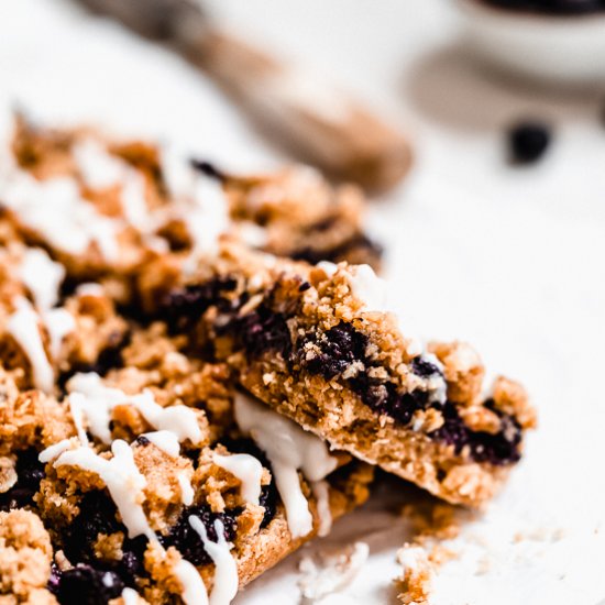 Healthy Blueberry Crisp Bars