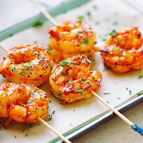 Chili Butter Shrimp Kabob