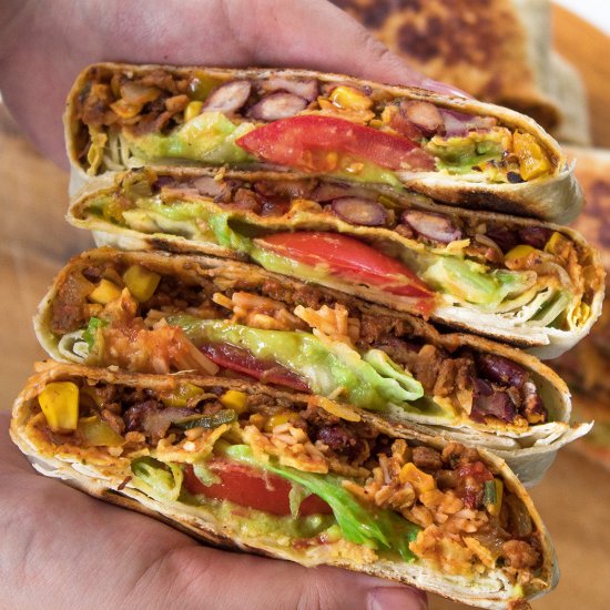 Vegan crunchwrap