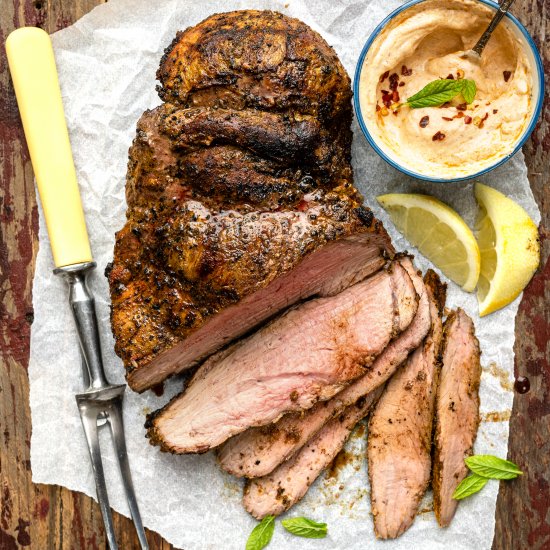 BBQ Boneless Leg of Lamb