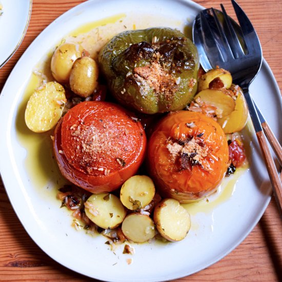 Gemista – greek stuffed veggies