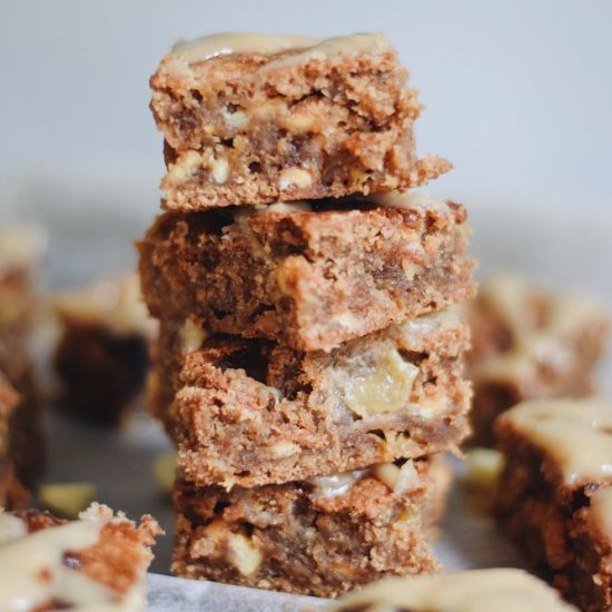 Brown Butter Peach Blondies