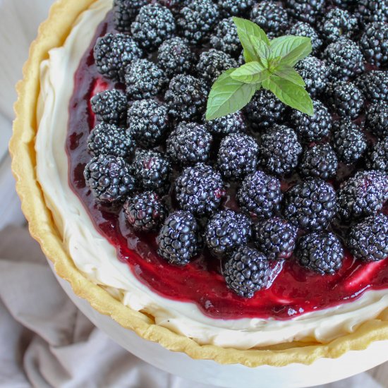 Blackberry cream cheese tart