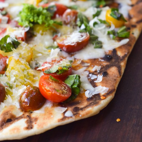 Grilled Tomato Basil Flatbread