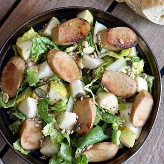 Salad with Pear and Bratwurst