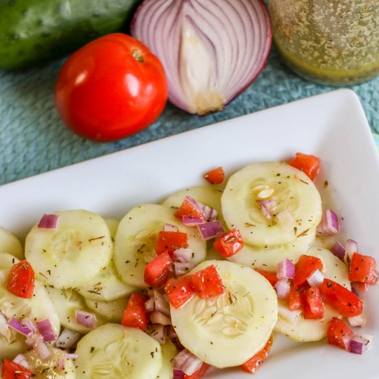 Easy Marinated Cucumber Salad