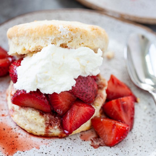 Balsamic Strawberry Shortcake