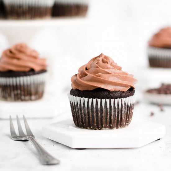 One-Bowl Dark Chocolate Cupcakes