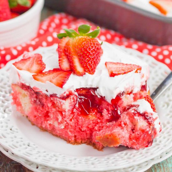 Easy Strawberry Poke Cake