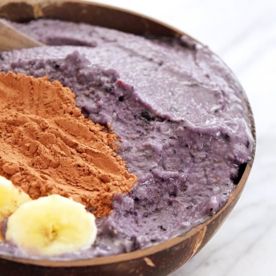 Blueberry Cauliflower Smoothie Bowl