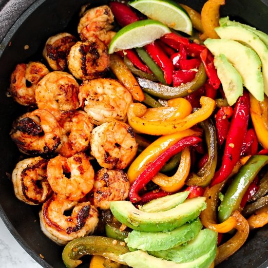 Cajun Shrimp Fajita Pan