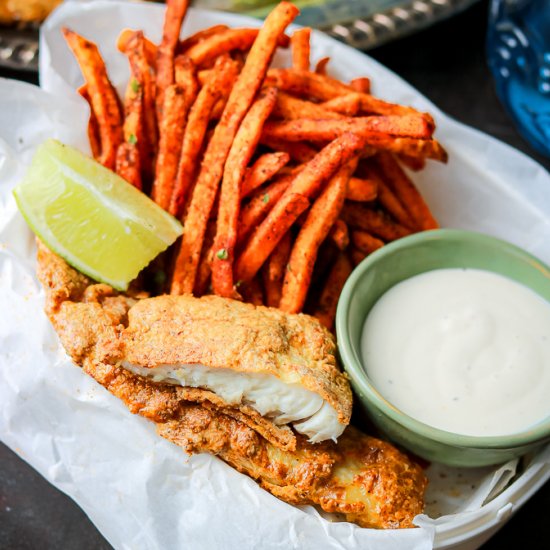 Air Fryer Fish and Chips