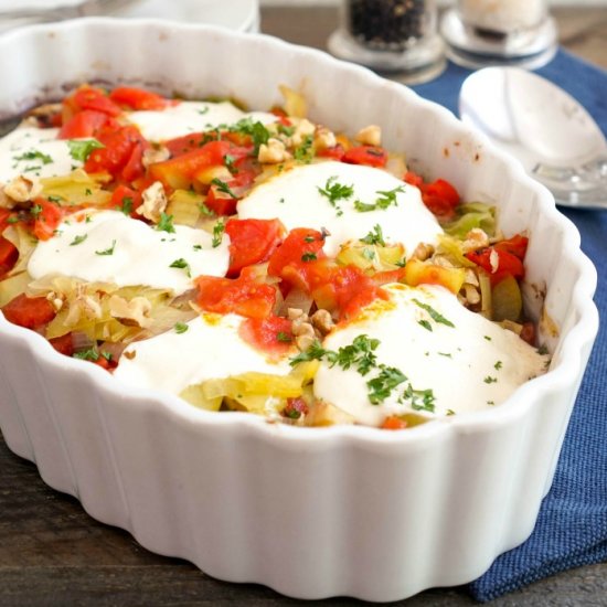 Stuffed cabbage casserole