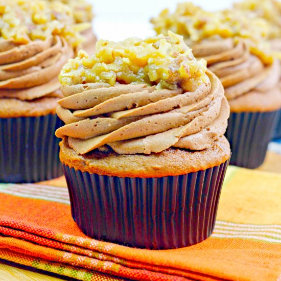 German Chocolate Cupcakes