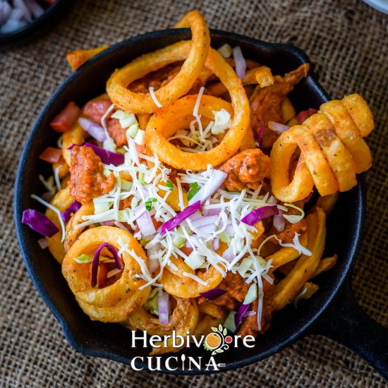 Loaded Curly Fries Nachos